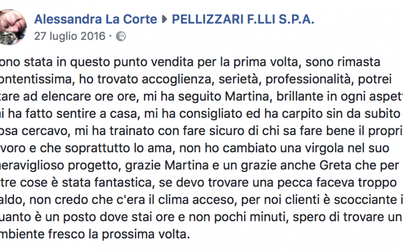 Fratelli Pellizari review on Greta