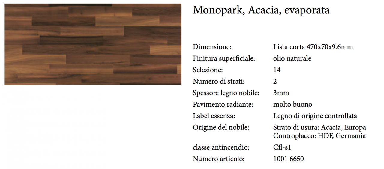 Bauwerk Monopark Acacia Olio