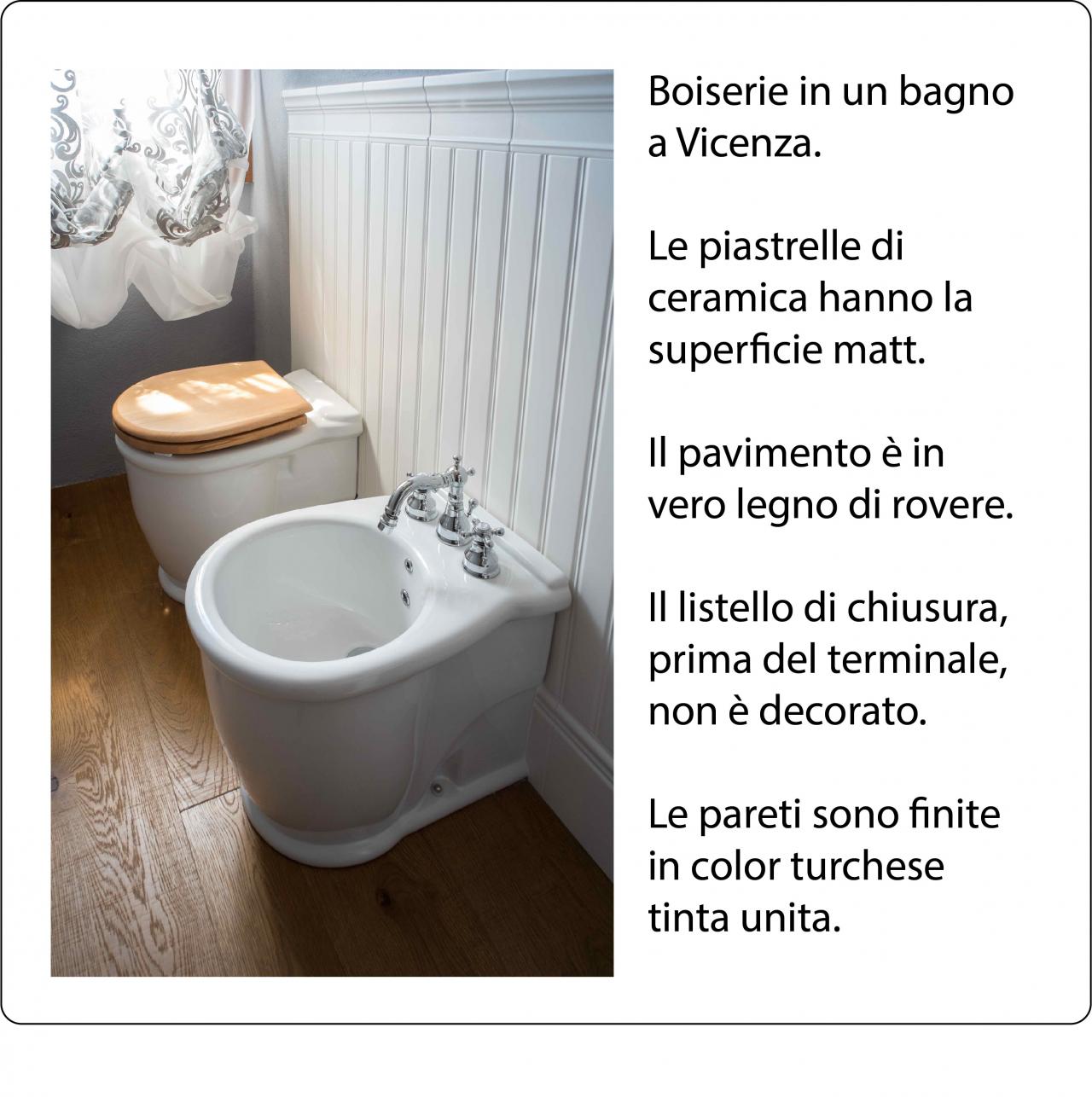 Piastrelle per una Boiserie in un bagno a Vicenza