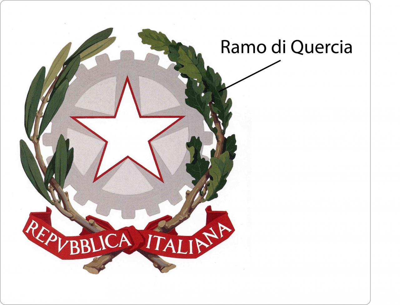 Ramo di quercia emblema della forza del popolo italiano