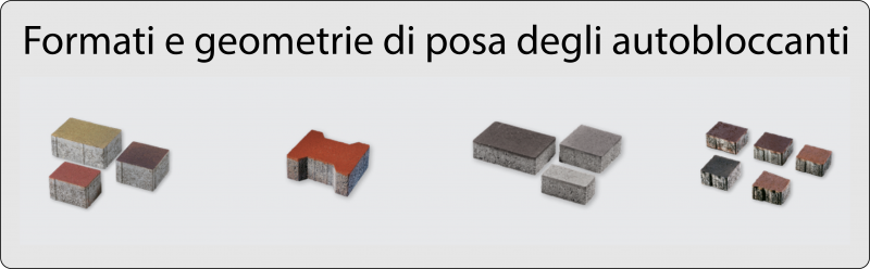 Formati delle betonelle autobloccanti disponibili nel nostro negozio di Vicenza