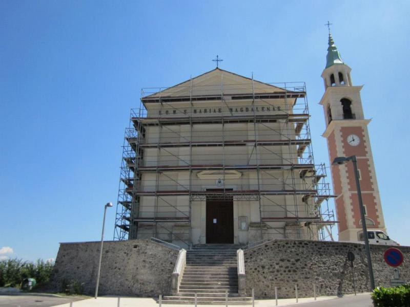 tinteggiatura esterna traspirante nella chiesa di Trissino Vicenza