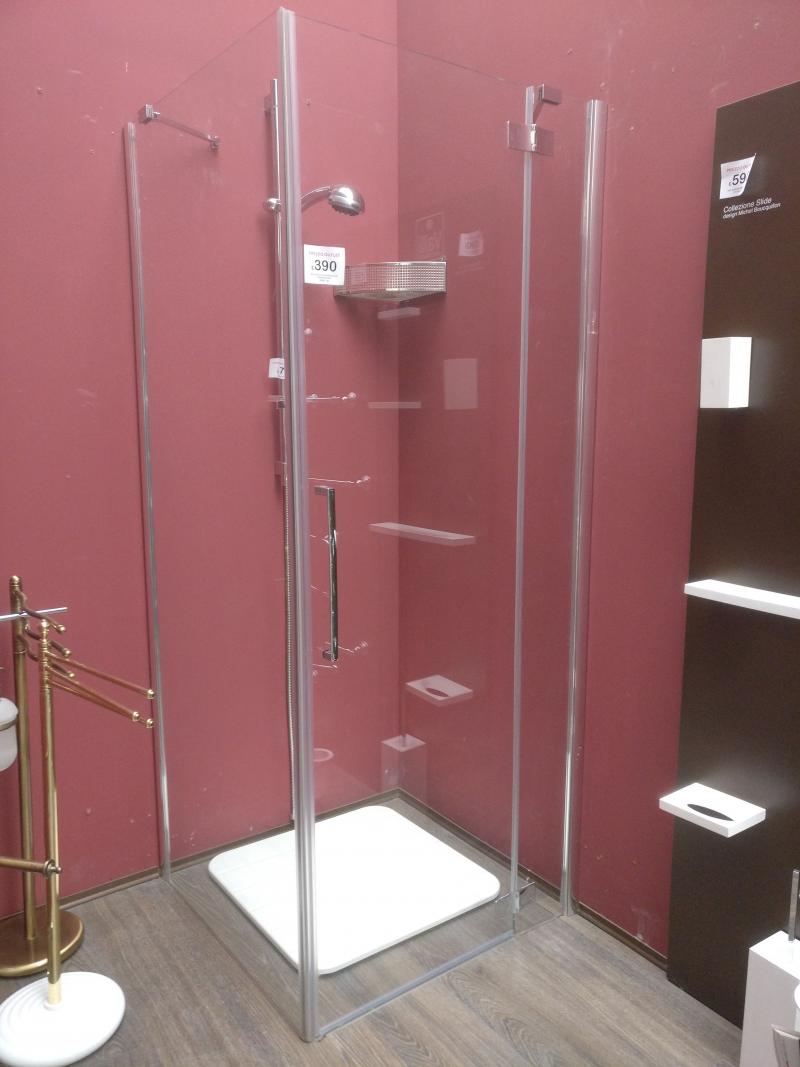 Box doccia trasparente con profili in alluminio argento lucido  Pellizzari Fratelli Gambellara
