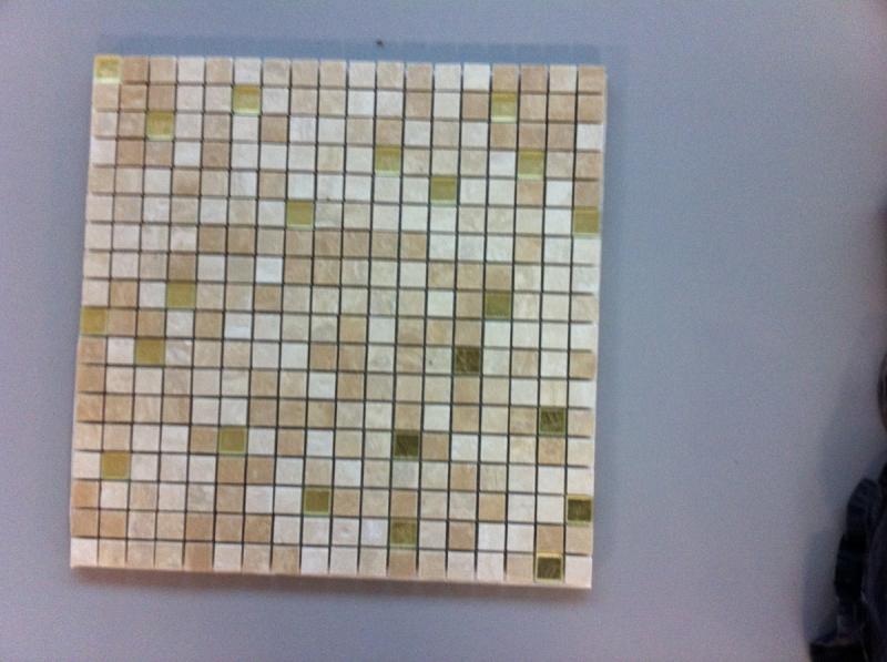 Mosaico gres, vetro, oro  e marmo - € 40,00/mq.