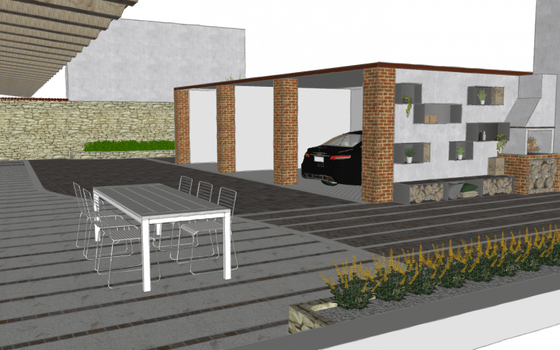 Pavimento esterno per casa progetto Vicenza