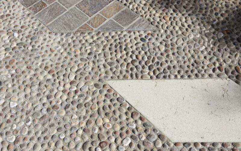 Prun stone, pebbles, Verona porphyry