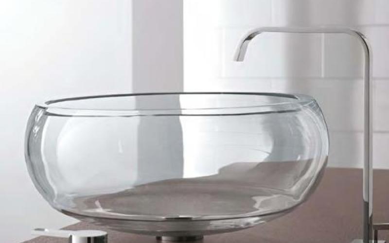 Transparent glass washbasin, Vicenza