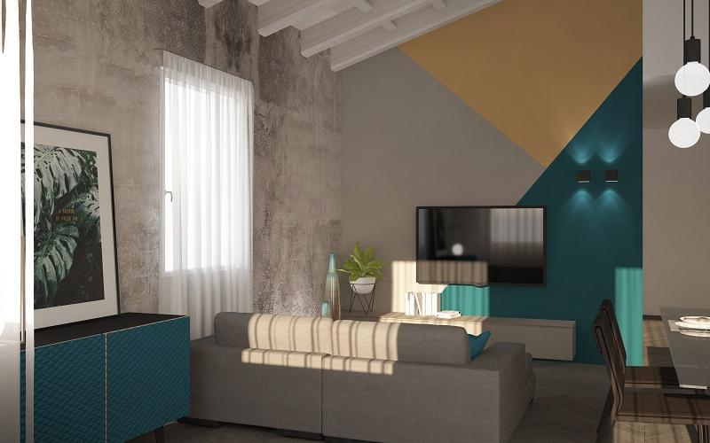 arredamento moderno soggiorno Vicenza