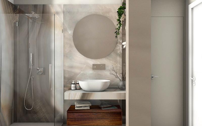 bagni moderni elegante rendering progettazione Vicenza