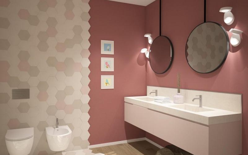Mobili bagno rosa antico Vicenza