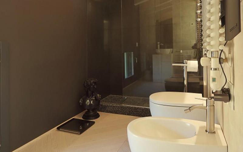 Modern bathroom living area in Vicenza