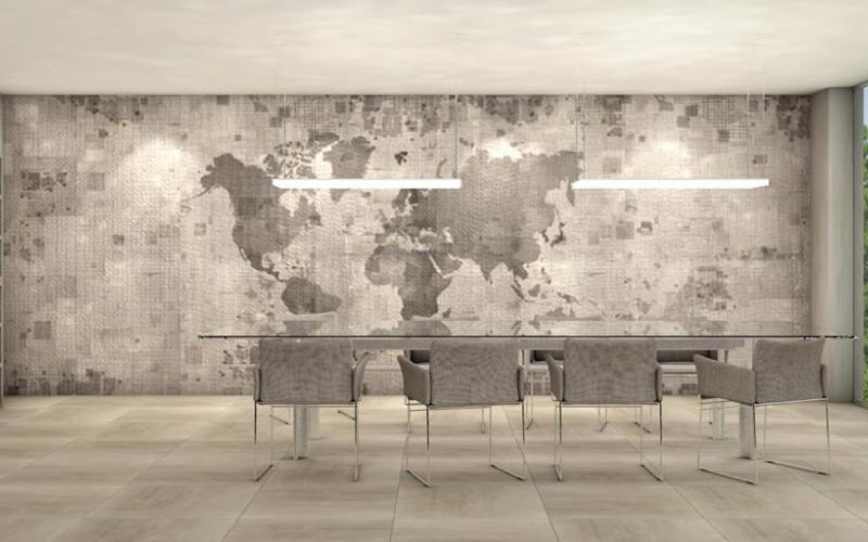 Wallpaper on an office in Valdagno-Project