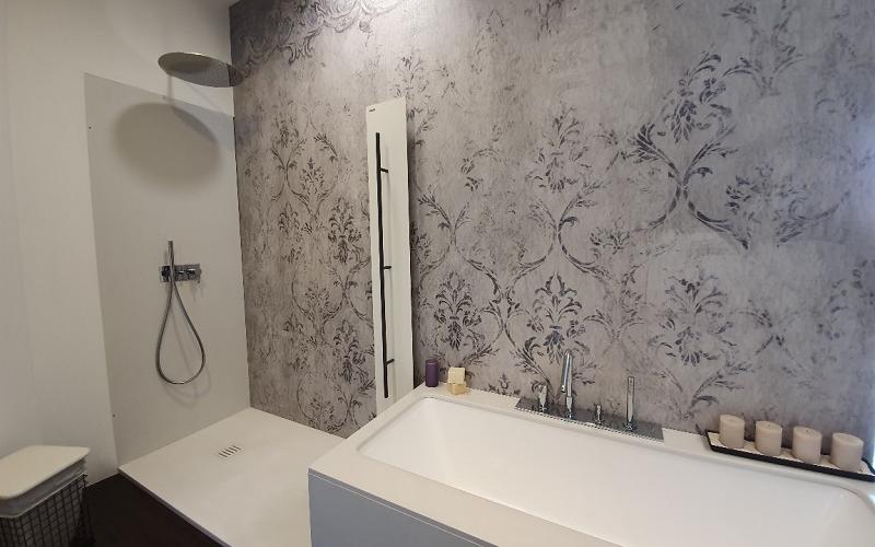 damask wallpaper bathroom Vicenza wall tiles 