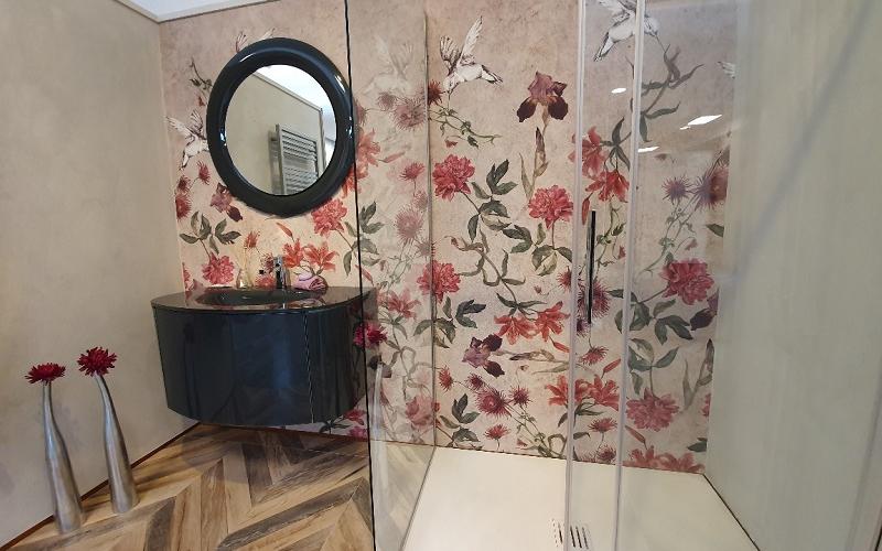 floral wallpaper Vicenza bathrooms wall tiles Verona