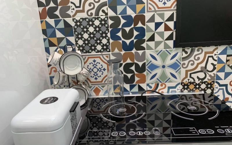 Proposal for cement tiles in the kitchen
