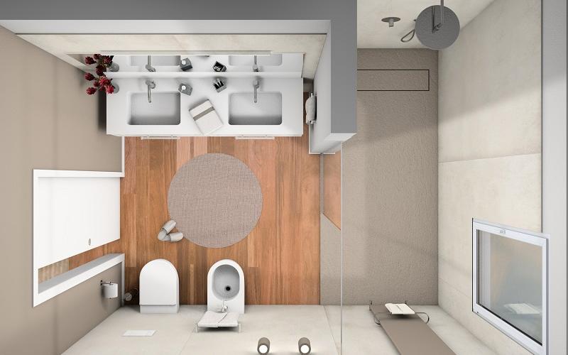 doppio lavabo integrato mobile bagno classico