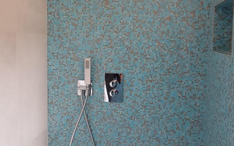 mosaic bisazza shower blue 