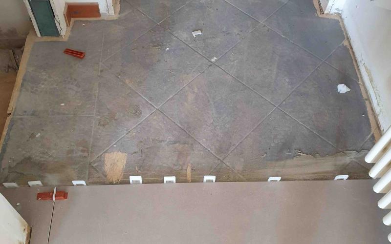 Laying tiles on top of existing tiles