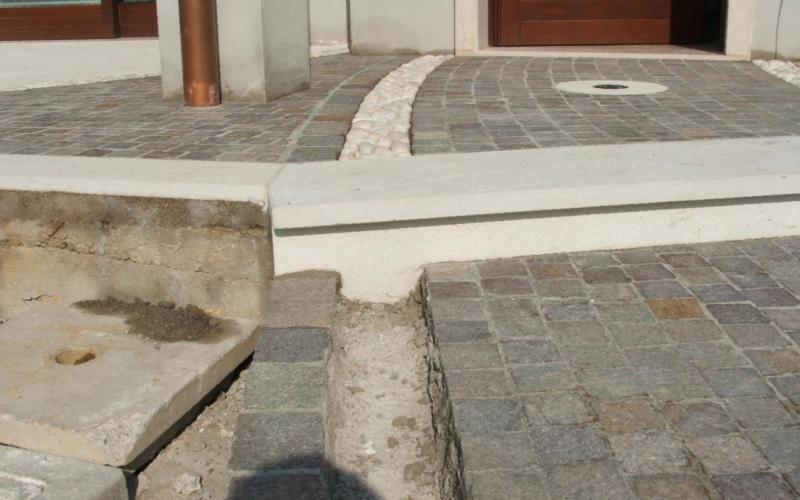 pavimentazione esterna porfido e pietra Vicenza