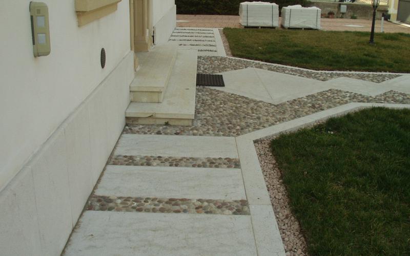 Stone and pebble floor in Vicenza