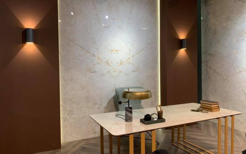Elegant office tiles: stoneware floor and wall tiles