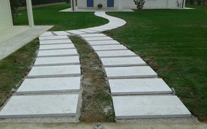 viale giardino pedonabile a secco pietra lessinia Vicenza pavimenti