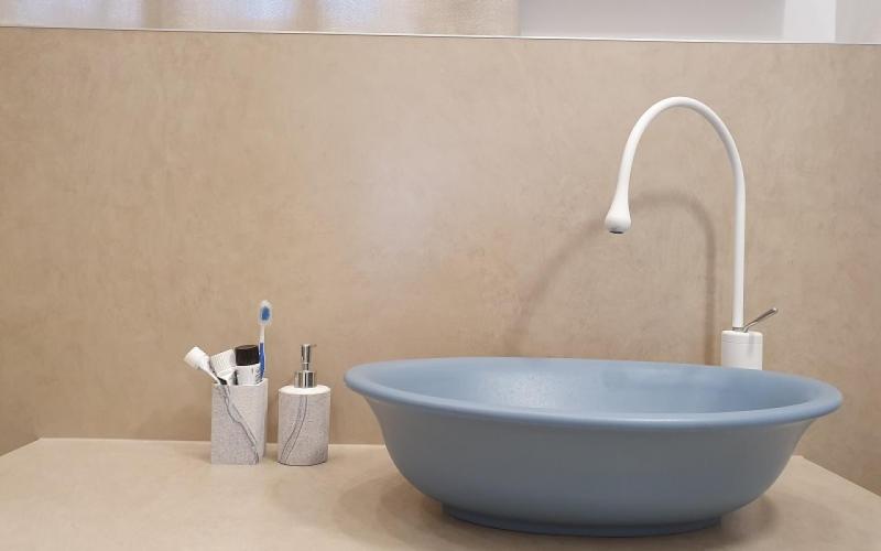 White bathroom tap in Vicenza
