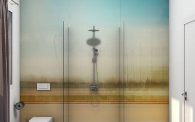 rivestimento doccia grandi lastre bagno gres porcellanato negozio Vicenza Verona