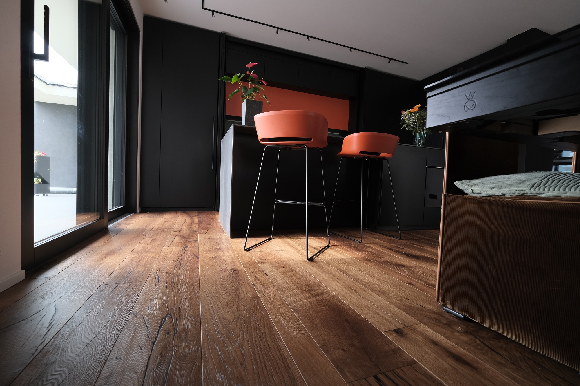 pavimento in legno in zona giorno