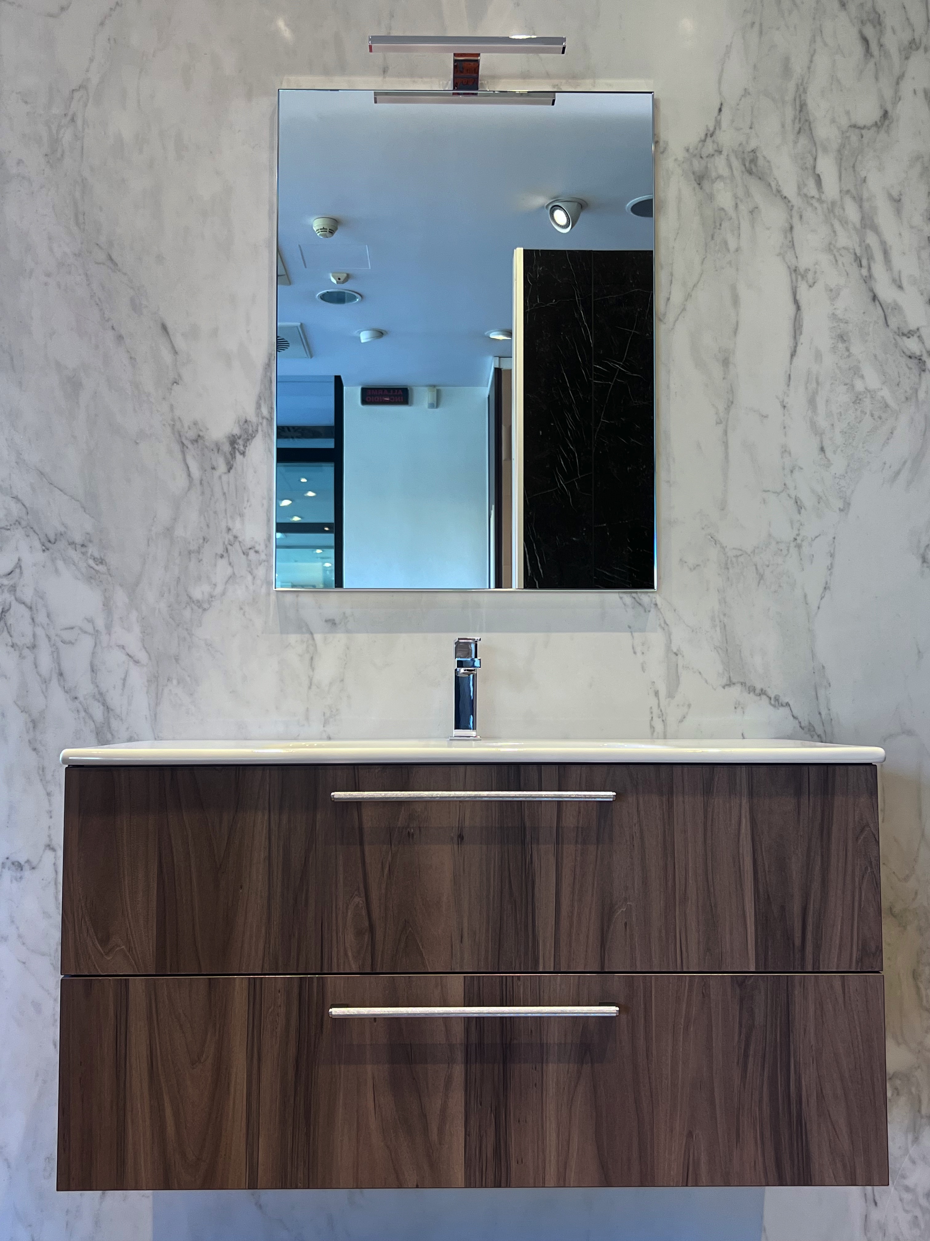 mobile bagno sospeso noce outlet prezzi