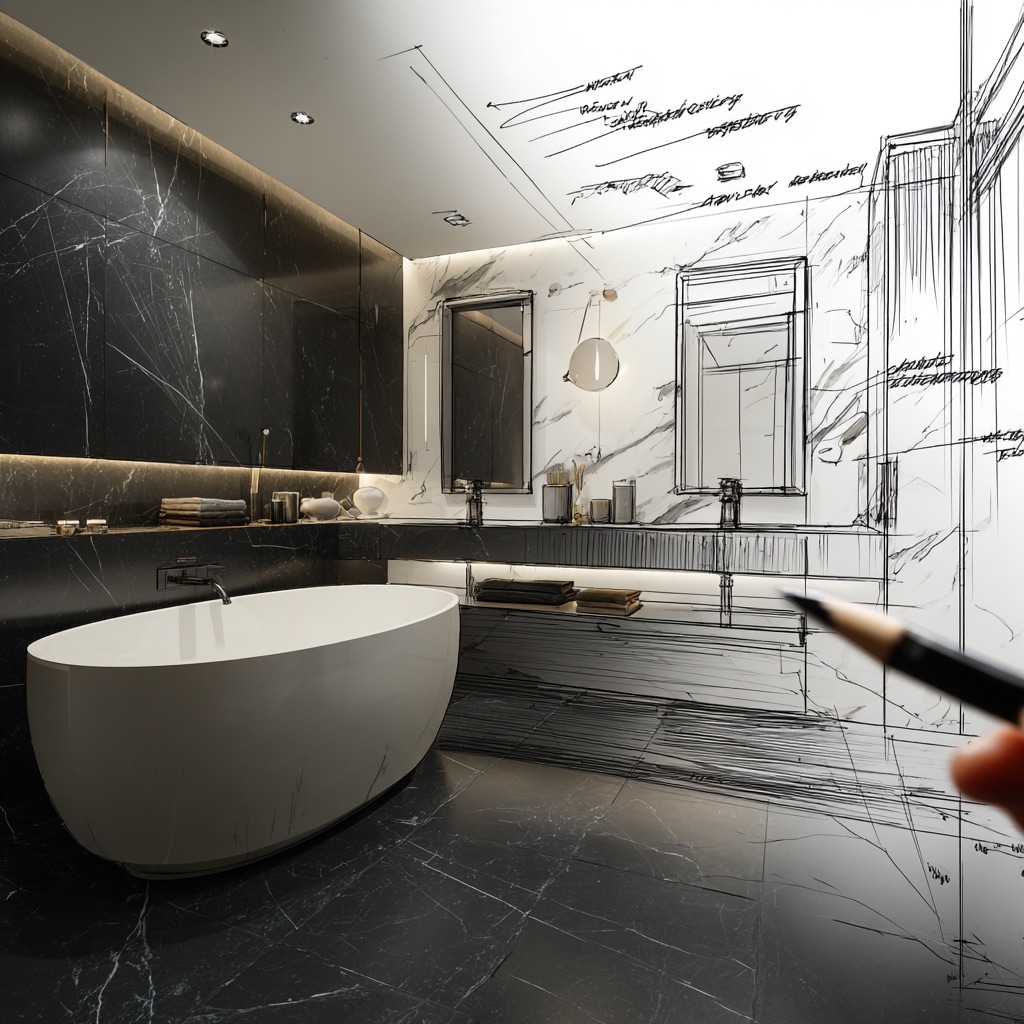 Bagno black & white