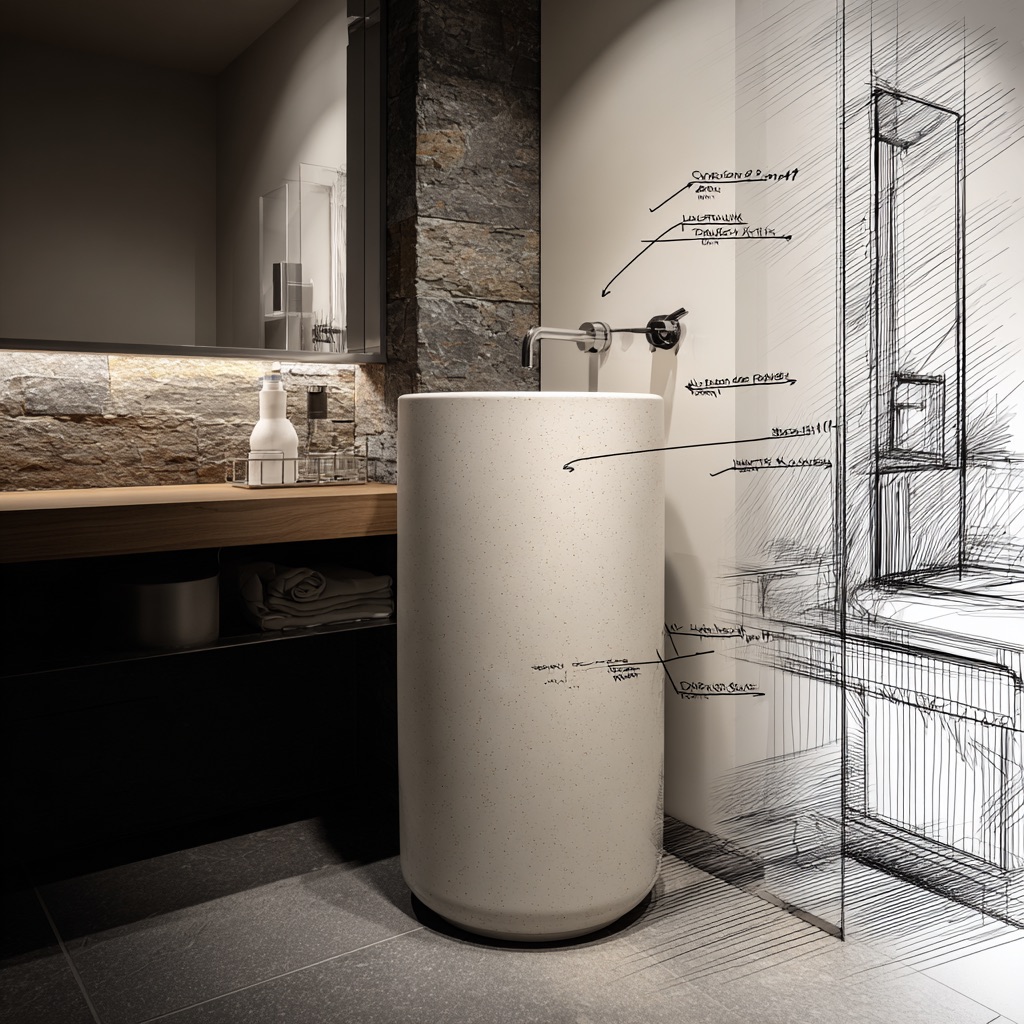 Lavabi freestanding in bagno