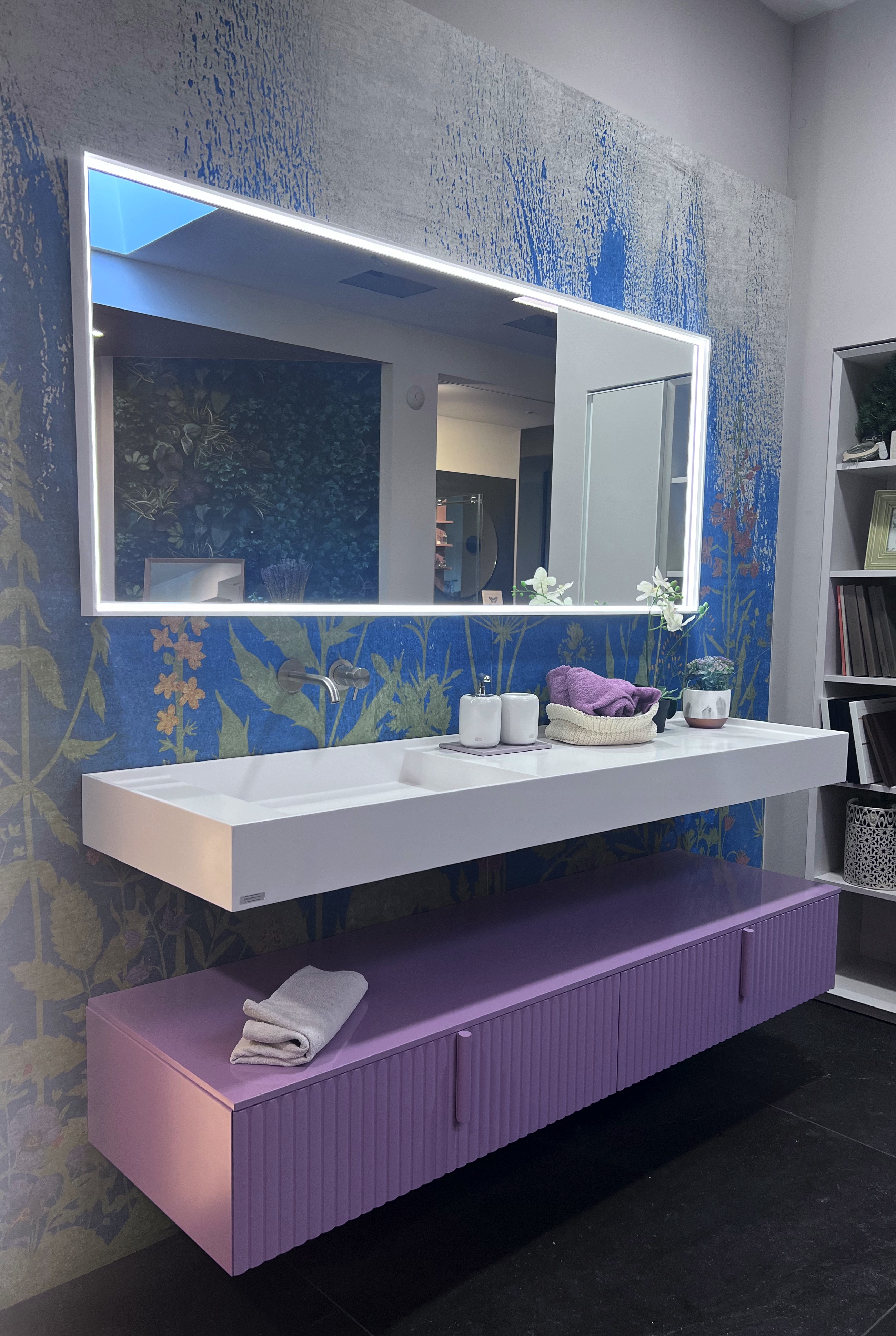 Mobile rosa e bianco corian, prezzo outlet