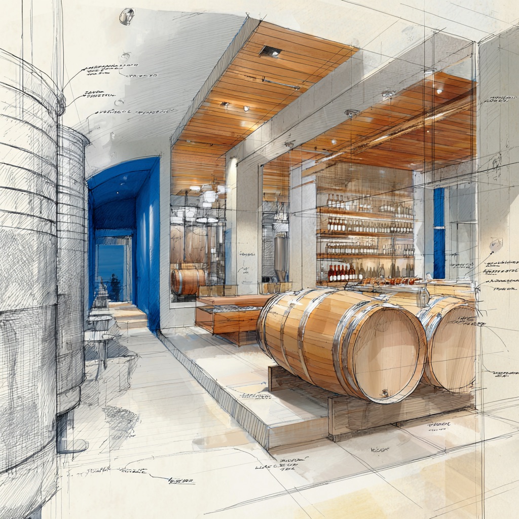 Pavimenti per cantine di produzione vino e per zona degustazione