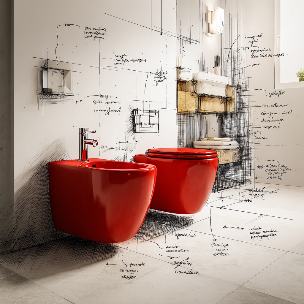 Sanitari colorati in bagno