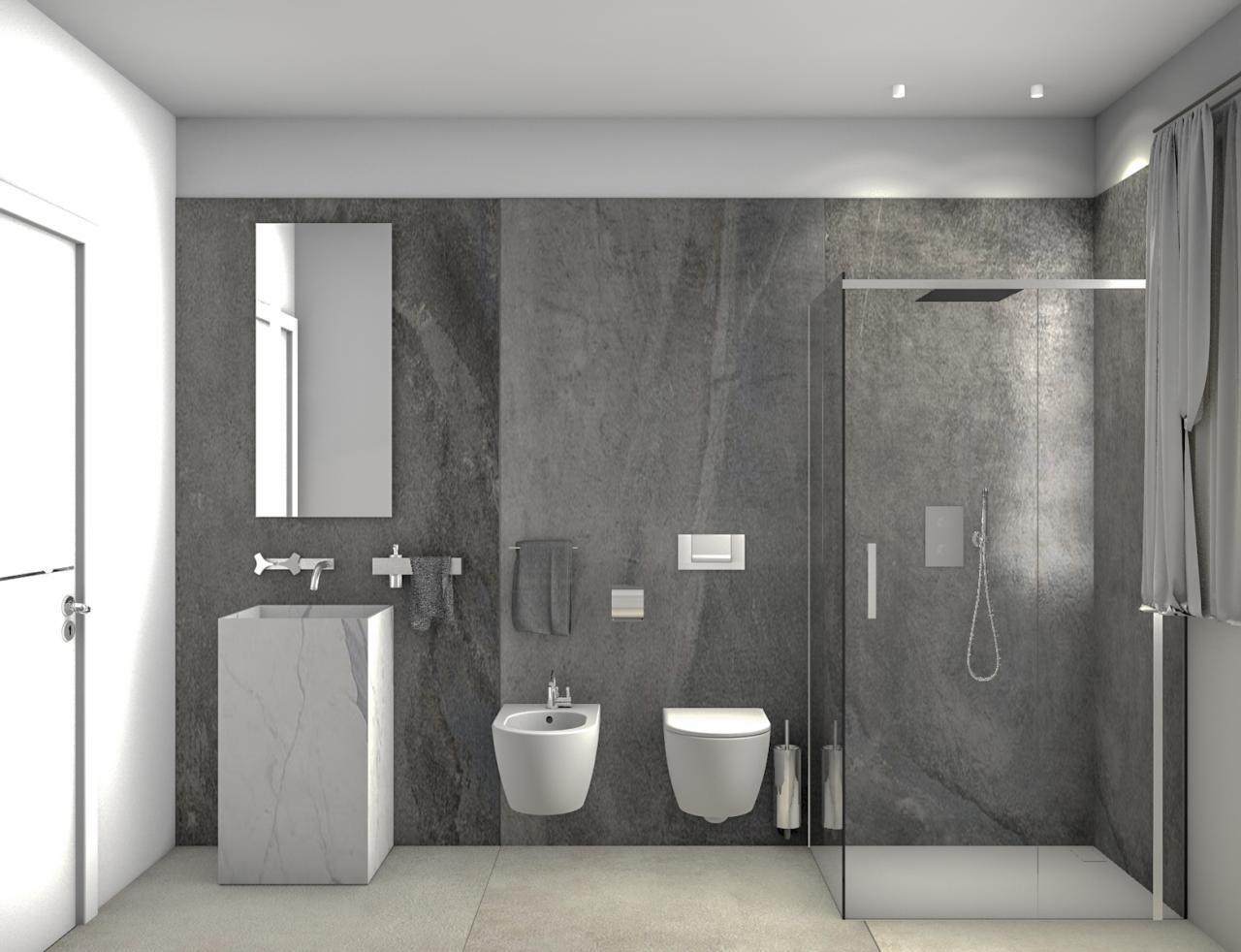 bagno ospiti progettare casa Vicenza