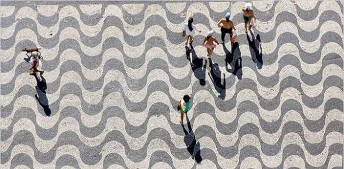 pavimenti esterni decorati a Lisbona